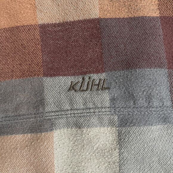 KUHL Men's Pixelatr Flannel Long Sleeve Size XL Brown Lava Plaid Button Shirts - Picture 6 of 10